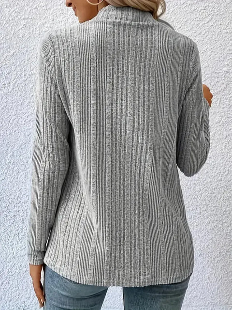 Rib Knit Cardigan Women Solid Open Front Long Sleeve Casual Comfortable Everyday Fashion Sweater Top