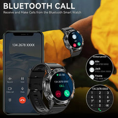 Bluetooth Call 1.39" Smart Watch Men's Sports Fitness Tracker Watches Stainless Steel or Rubber Band Waterproof Smartwatch for Android IOS