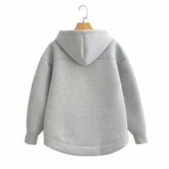 Women's Vintage Hoodies Zipper Sweatshirts New Fashion Long Sleeve Streetwear Parkas Popular Outerwear