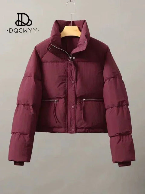 Short winter coat Jacket burgundy