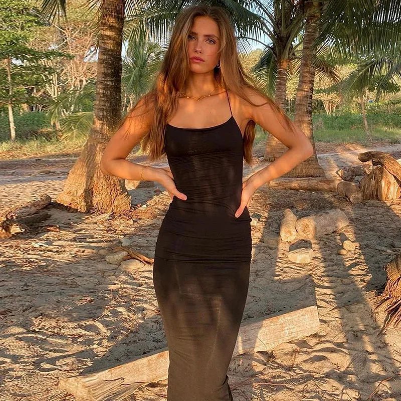 Sexy Backless Bandage Maxi Dress – Elegant Night Out Attire