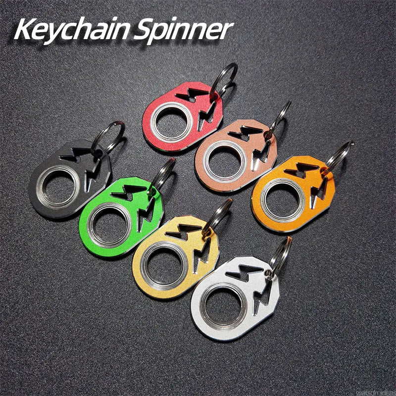 Spinner Key Ring Anxiety Stress Relief Metal Fidget Toy Spinning Key Ring Anti-stress Finger Key Ring Relieves Boredom Party Gift