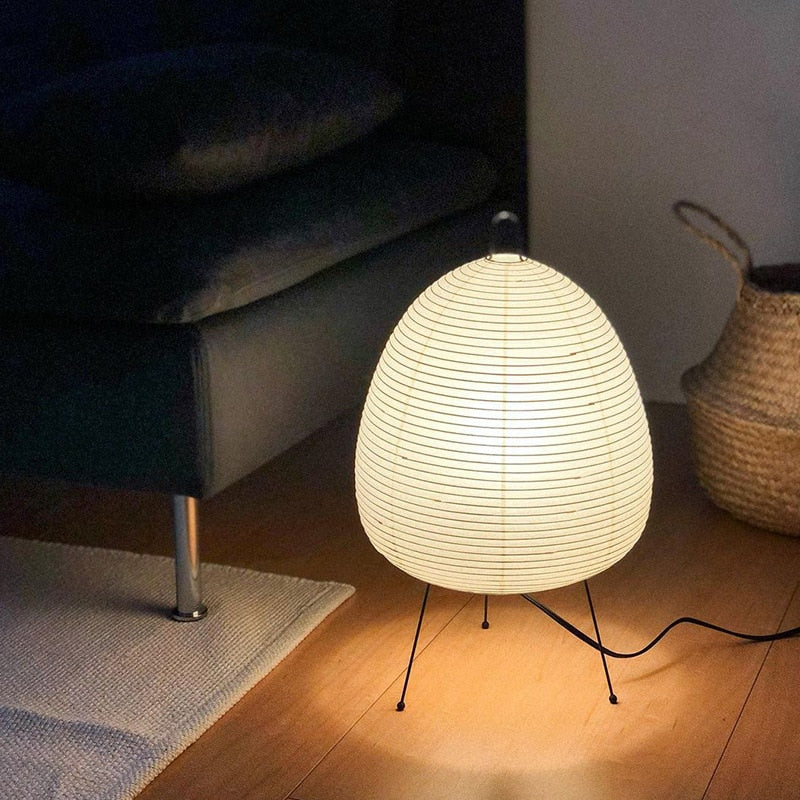 Japanese Rice Paper Lamp Led Living Room Bedroom Bedside Table Lamp Home Decor