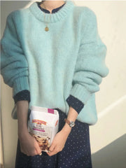 Women's Oversized Sweater Loose Knitted Long Sleeve Pullover