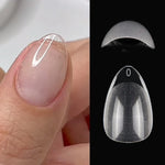 120-Pack XXS Super Short False Nails Almond Shaped Full Cover Sculpted Soft Gel Nail Tips Press-On Fake Nails Tailor-Made for Short Small Nail Beds