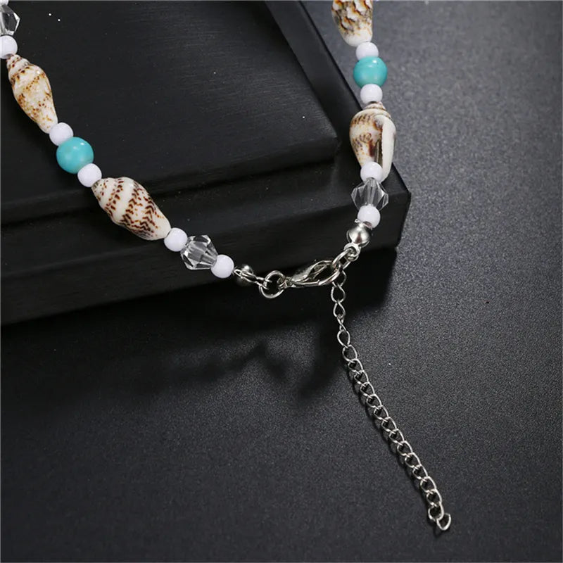 Shell Beads Starfish Anklets for Women Beach Anklet Cute Handmade Bohemian Foot Chain Bracelet