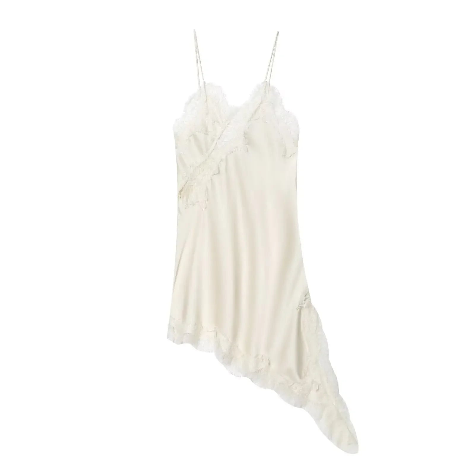 White lace camisole on a white background