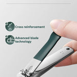 New Nail Clipper 4-Piece Set w/ Rotating Leather Bag Professional Trimmer Pedicure Care Tools Manicure Nail Care Set  Gift