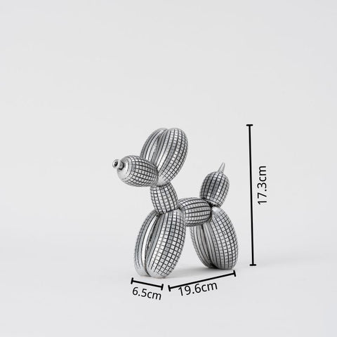 Balloon Dog Resin Statue Abstract Art Animal Sculpture Creative Ornament Home Office Decor Gift