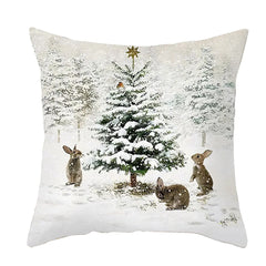 Christmas Pillow Covers Elk Tree  Merry Christmas Decorations For Home Decor Cushion Covers Sofa Decorative Throw Pillow Covers