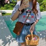 Small Shoulder Bag PU Leather Crossbody Messenger Bag Mini Sling Bag Casual Phone Purse Handbag Wallet