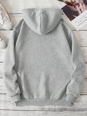 Women's "Faith Hope Love" Graphic Hoodie Casual Loose Streetwear Sweatshirt Autumn Fleece Hooded Hip Hop O-Neck Clothing Tops