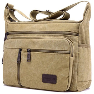 Men's Canvas Shoulder Bags Casual Tote Travel Crossbody Bag Messenger Bags High Quality Handbag