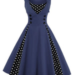 Plus Size Women's Retro Vintage Dress 50s 60s Rockabilly Style Party Midi Dresses