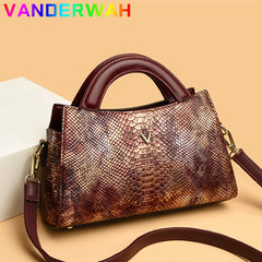 High Quality Crocodile Pattern Shoulder Bags Large Capacity Handbags and Purses Casual Fashion Messenger Bag