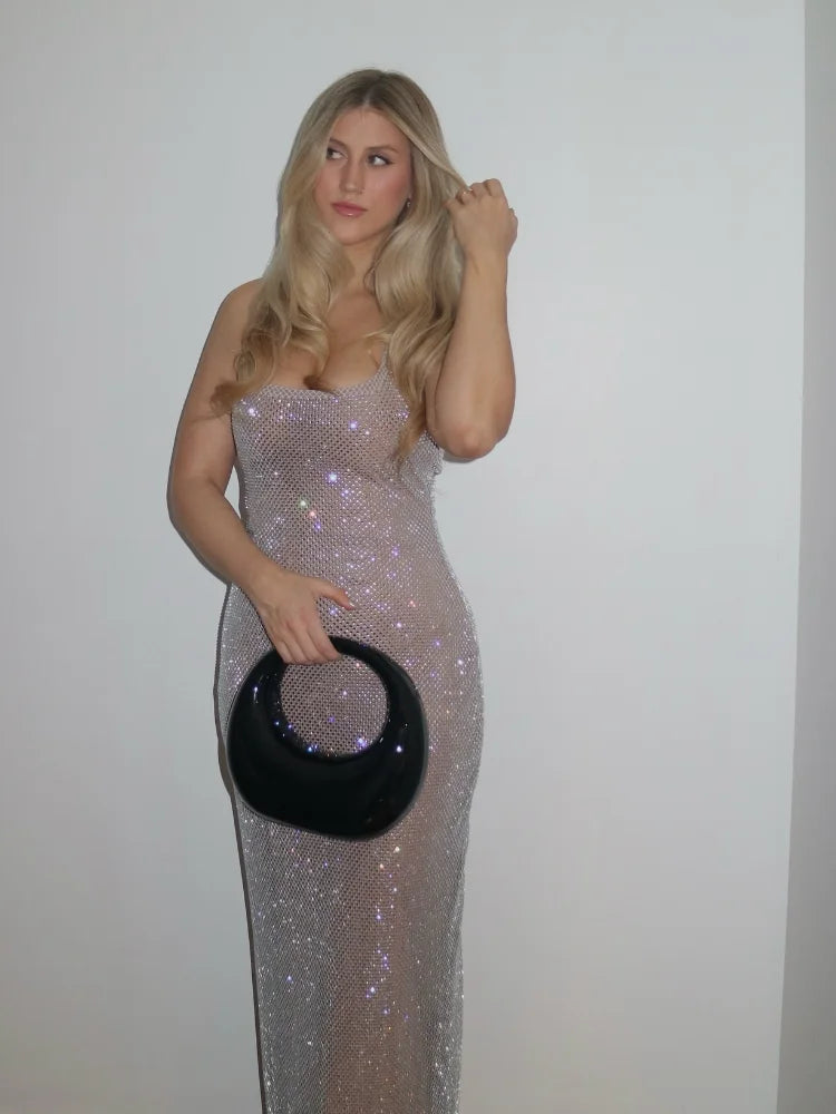 Shimmering Sequins Sheath Evening Gown – Glamorous Night Out Dress