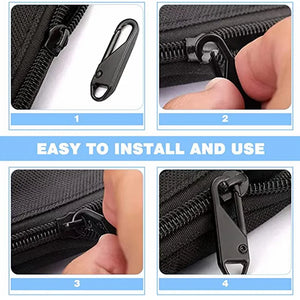 10-Piece Zipper Slider Puller Instant Zipper Repair Bag Replacement for Bad Buckle Travel Bag Suitcase Zipper Head DIY Sewing Craft