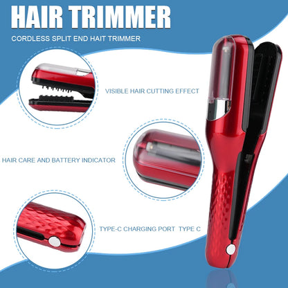 Rechargeable Cordless Split Hair Trimmer, Hair Split Ends Trimmer, Damaged Hair Remover, Hair Care Repair Treatment