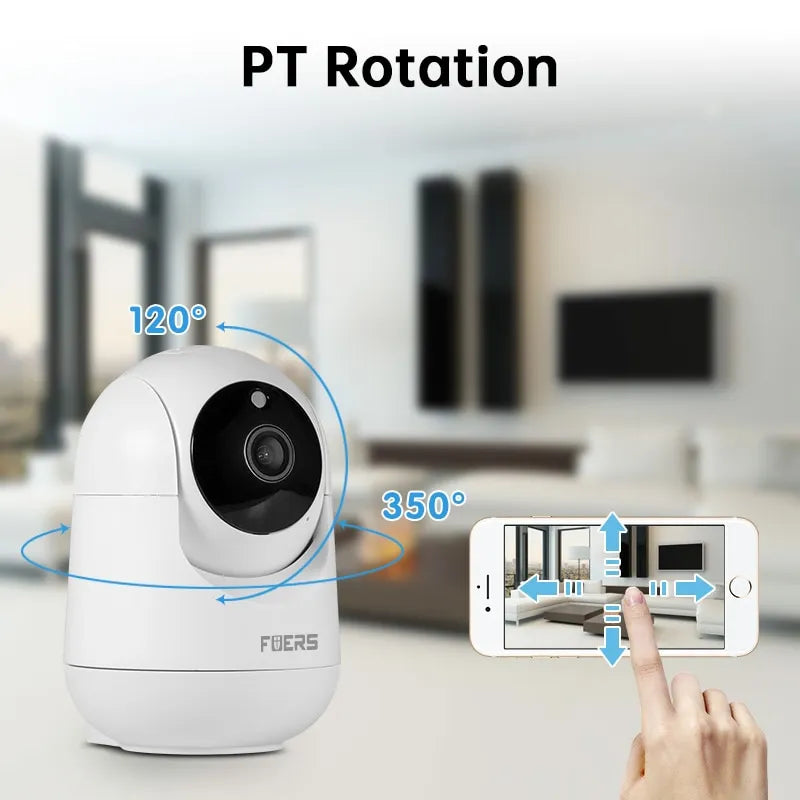 Surveillance Camera WiFi 3MP Smart Home Indoor Wireless IP Surveillance Camera AI Detect Automatic Tracking Security Baby Monitor