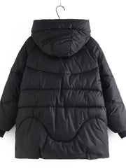 Plus Size Women's Winter Puffer Jackets Hooded Long Thick Cotton Interlayer Inside Large Size 5XL Warm Coat