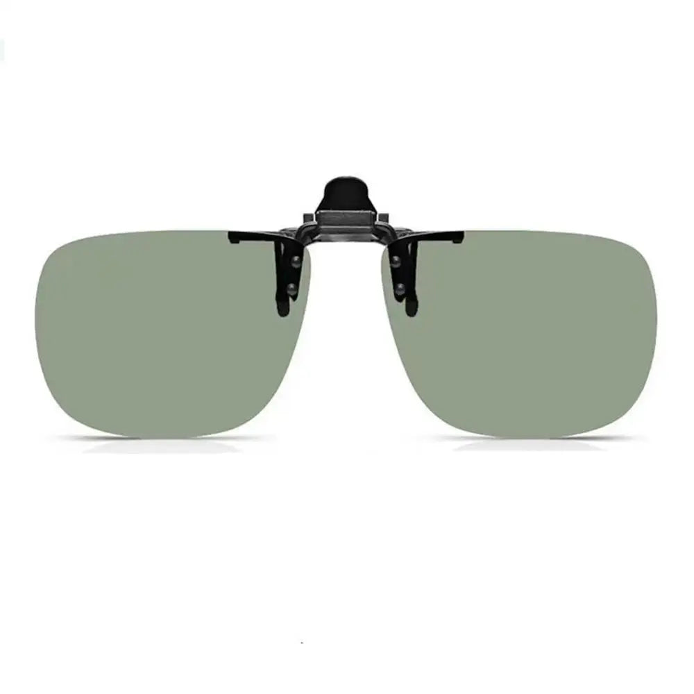 Sunglasses with a clip on a white background