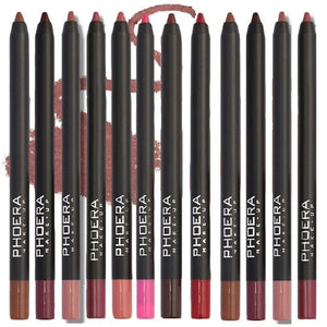 Lip Pencil Waterproof Matte Lipliner Sexy Red & Various Contour Tints Lipstick Lasting Non-Stick Cup Moisturizing Lips Makeup Cosmetic 12 Colors