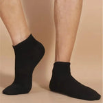 5/10 Pairs Unisex Ankle Socks Low Cut Non-Slip Ankle Socks Solid Color Casual Breathable