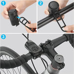 Bicycle Horn Motorbike Electric Horn 4 Modes USB Rechargeable with Anti-Theft ALARM Bike Horn