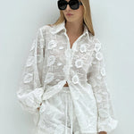 Blouse and Shorts Set white