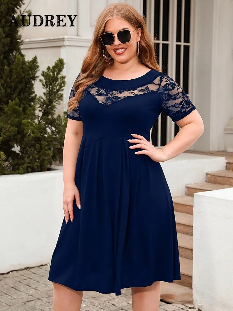 Plus Size Lace Dress for Women Elegant Sexy Casual Evening Party Dress Plus Size Lace Dress for Women Elegant Sexy Casual Evening Party Dress
