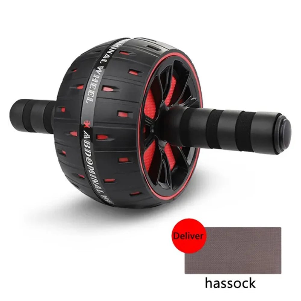 Black and red abdominal wheel on a white background with 'hassock' color swatch.