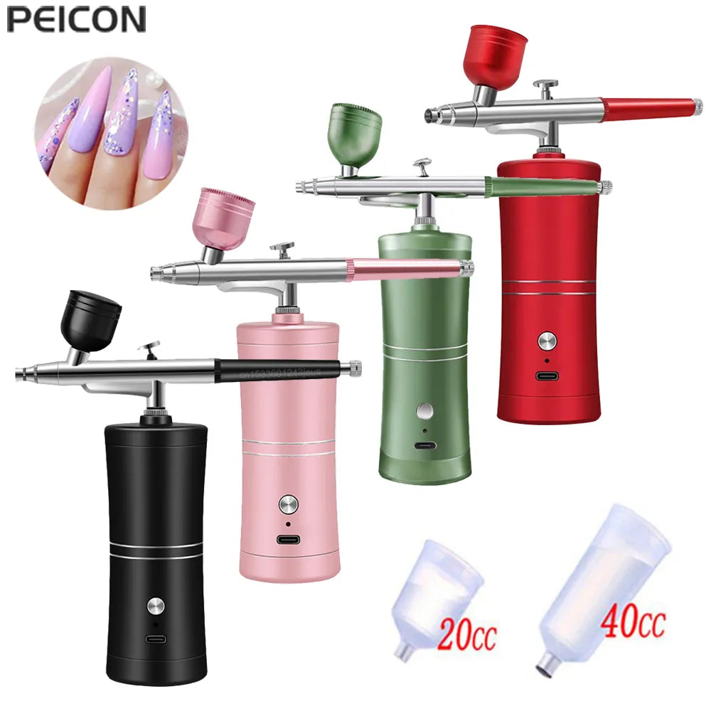 Nail Airbrush With Compressor Portable Air brush for Nails Compressor For Nail Art Paint Painting Airbrush Compressor Kit