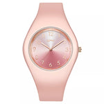 Full Size 40mm Ladies Watch Silicone Strap Skin Friendly Minimalist Quartz Watch