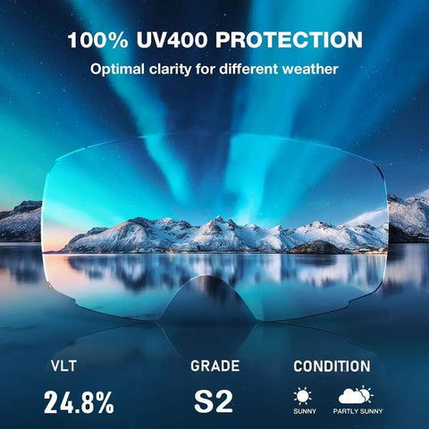 Ski Goggles Unisex UV400 Anti-Fog Double Layer Snowboard Outdoor Winter Sport Snowmobile Eyewear