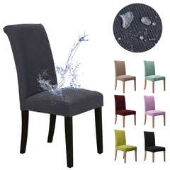 Waterproof Stretchy Elastic Jacquard Chair Cover for Dining Room Chair Covers for Chairs Kitchen Wedding Hotel Banquet Seat Protector Cover