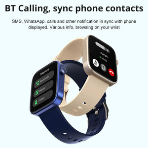 Voice Calling Smartwatch Men/Women Health Monitoring IP68 Waterproof Smart Notifications Voice Assistant Smart Watch