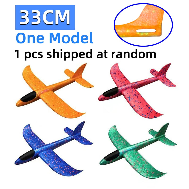 50CM Big Polystyrene Steering Wheel Throwing Plane Toy Foam Manual Airplane for Children