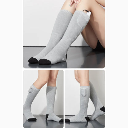 Heated Socks with battery grey