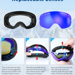 Ski Goggles Double Layer Anti-fog UV400 Snowboard Goggles Snowmobile Glasses Eyewear For Outdoor Sport Skiing