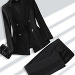 Women's Blazer And Trouser 2-Piece Set Office Business Set