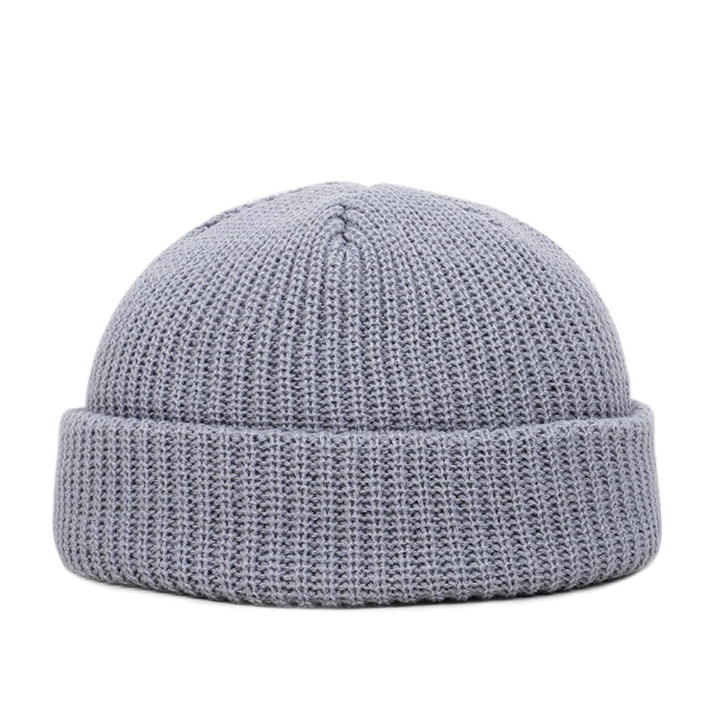 Knitted Beanie Unisex Winter Warm Casual Short Thread Streetwear Hat Cold Weather Fashion