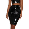 Pencil Skirt Women High Waist Shiny Short Black Red Bodycon Elegant Clubwear Fashion Skirt