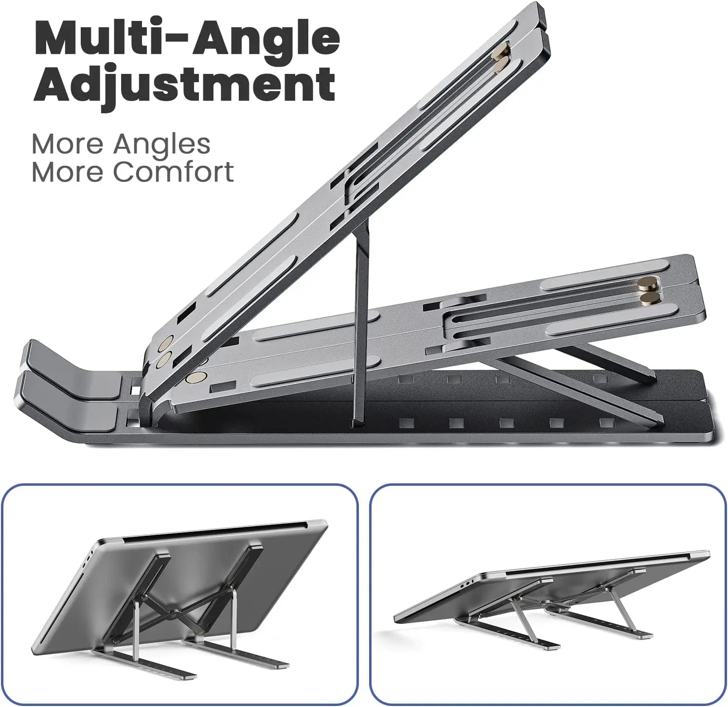 Portable Laptop Stand Aluminum Notebook Holder Foldable for 9 To 15.6 Inch Laptops Bracket for Macbook Air Pro Dell Lenovo