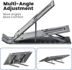 Portable Laptop Stand Aluminum Notebook Holder Foldable for 9 To 15.6 Inch Laptops Bracket for Macbook Air Pro Dell Lenovo