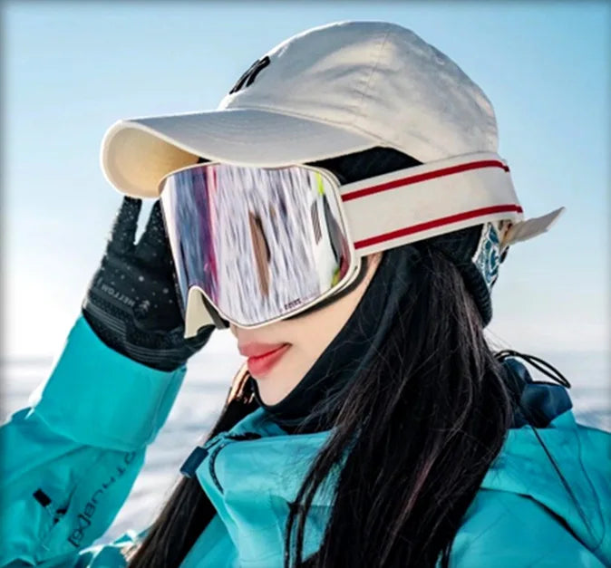 Ski Snowboard Goggles Unisex Skiing Eyewear Mask UV 400 Snow Protection Double Anti-Fog Cylindrical Design