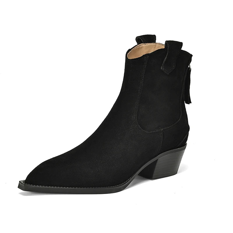 Suede Ankle Boot black