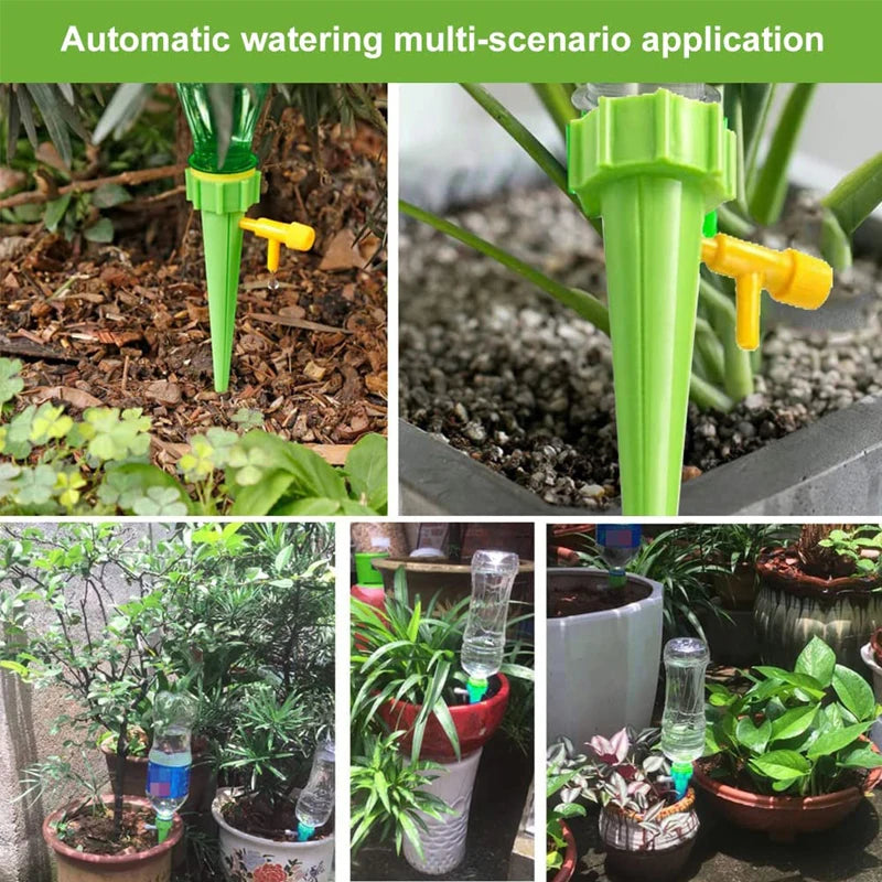 Automatic Drip Irrigation System Self Watering Spikes for Flower Plants Greenhouse Garden Adjustable Automatic Water Dripper Device