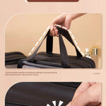 Double Layer Dry Wet Makeup Bag with Wet/Dry Compartments Large Capacity Makeup Bag Toiletry Bag Travel Portable Handbag