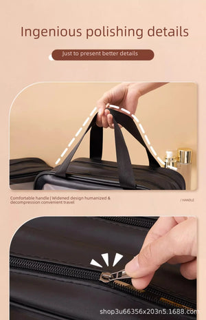 Double Layer Dry Wet Makeup Bag with Wet/Dry Compartments Large Capacity Makeup Bag Toiletry Bag Travel Portable Handbag