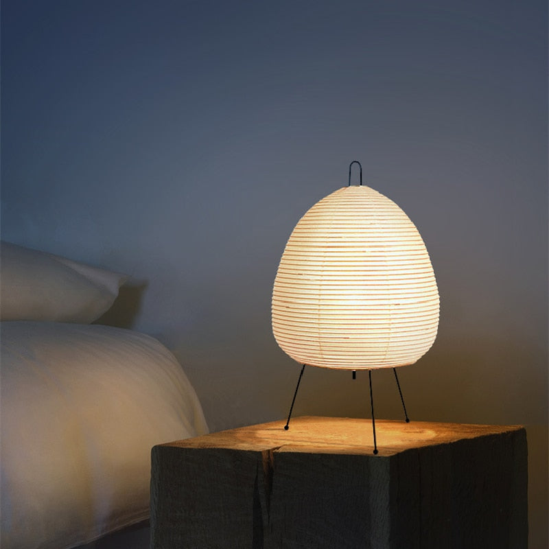 Japanese Rice Paper Lamp Led Living Room Bedroom Bedside Table Lamp Home Decor